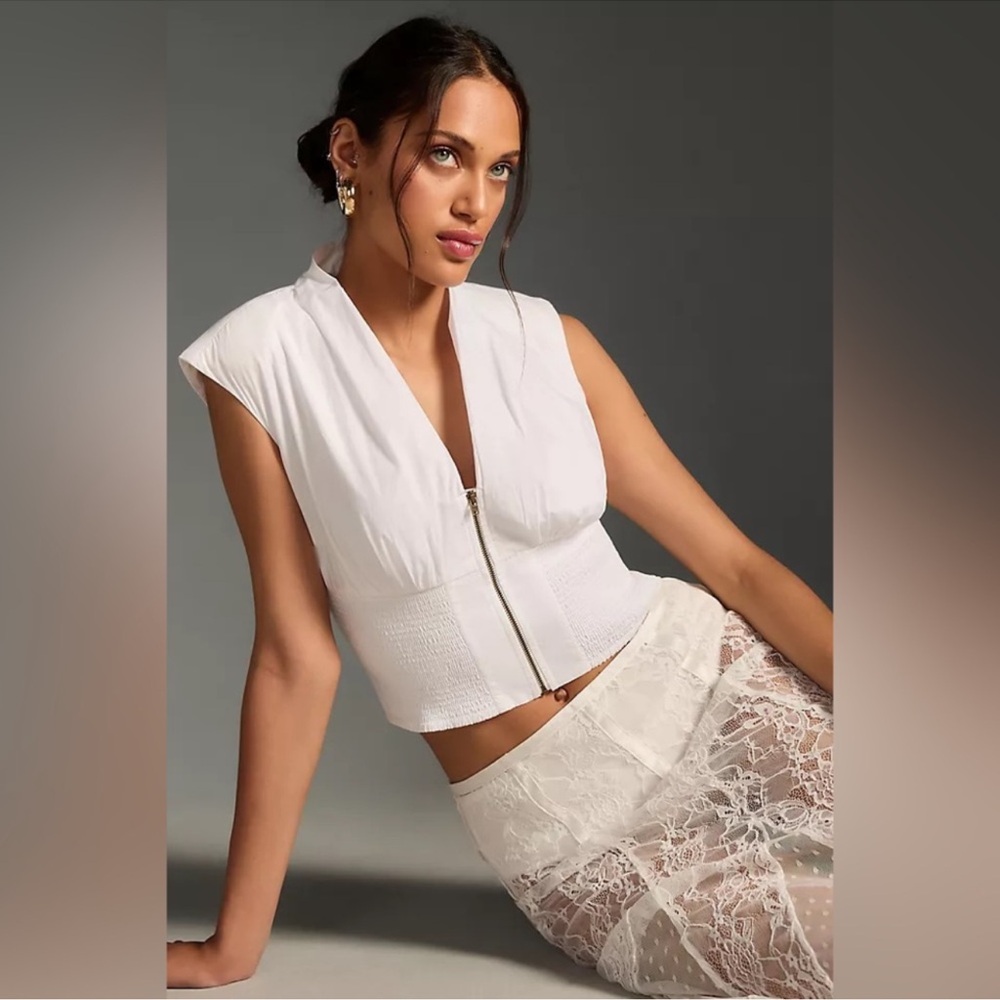 Maeve by Anthropologie White Blouse